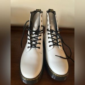Dr Martens Zavala White Boots